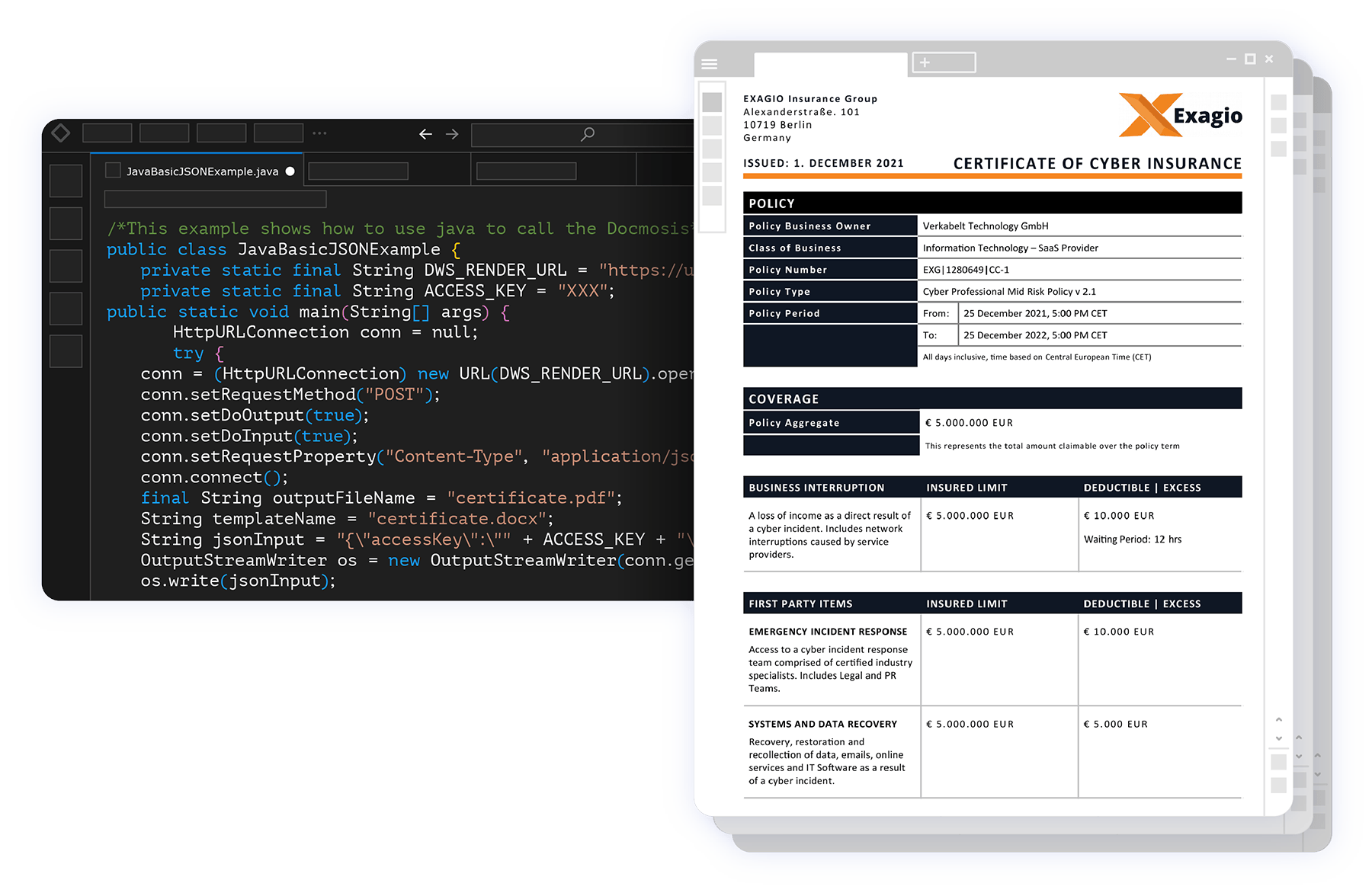Generate PDF Documents from Java applications with Docmosis.