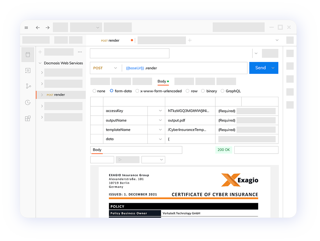 PDF Generation API Screenshot